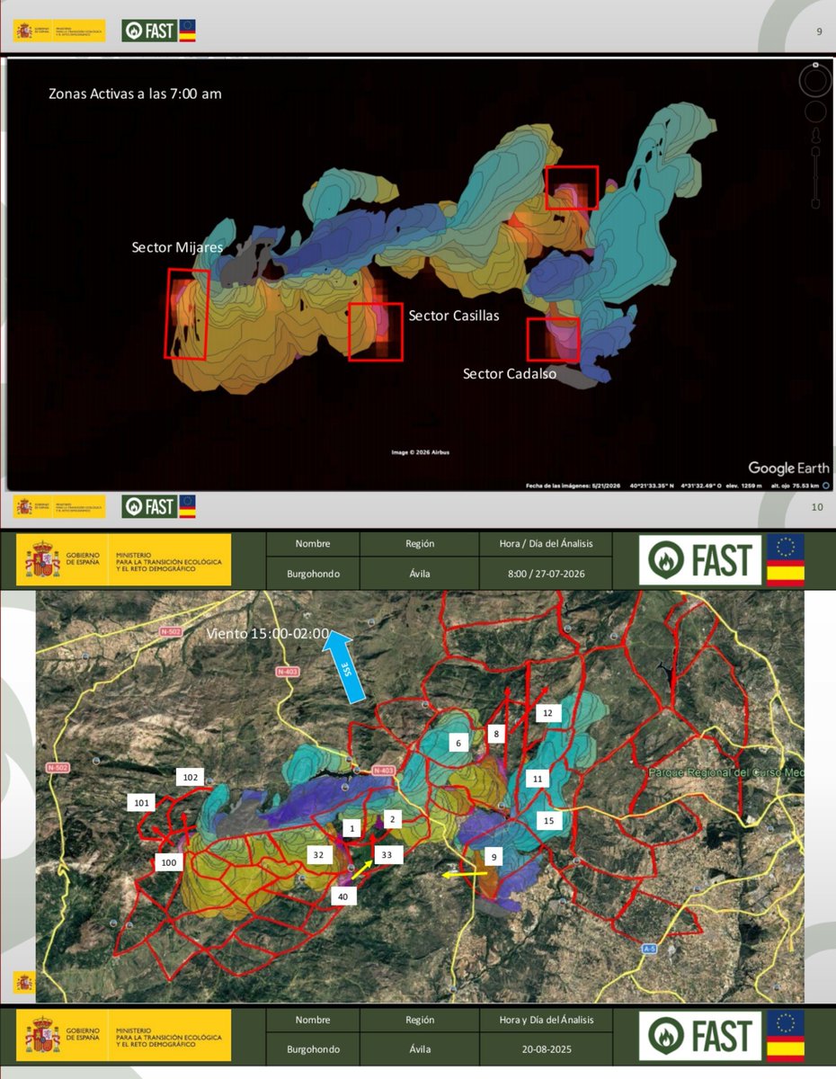 AT_Brif's tweet photo. 11:45📸Está es la situación operativa de las #BRIF de @mitecogob para el #IFBurgohondo #Ávila 

🔥Sector Mijares, desde el puerto hacia el sur. 
🧑‍🚒@brifpuertopico TP
🧑‍🚒@BRIF_PINO TP
🧑‍🚒@brif_iglesuela TP
🧑‍🚒@BrifPuntagorda TP

🔥Sector casillas
🧑‍🚒@briflubia TP
🧑‍🚒@briflubia TED https://t.co/Rr77Ul6NOq
