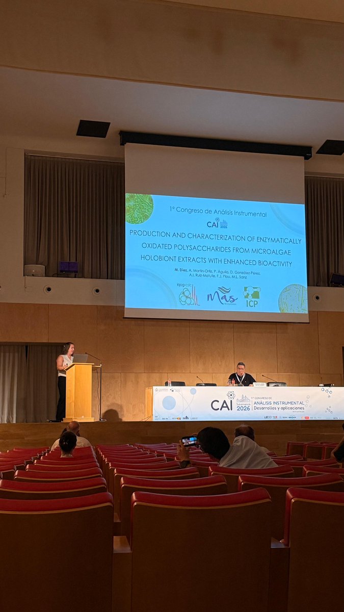 ANAEN_IQOG's tweet photo. ¡Enhorabuena a nuestra compañera Marta Díez! 🎉 

Su trabajo ha sido reconocido con el Premio a la Mejor Comunicación Oral en el I Congreso de Análisis Instrumental (#CAI2026), celebrado la semana pasada en Salamanca.  

¡Un reconocimiento más que merecido!🏆 https://t.co/sOVRIABcVV