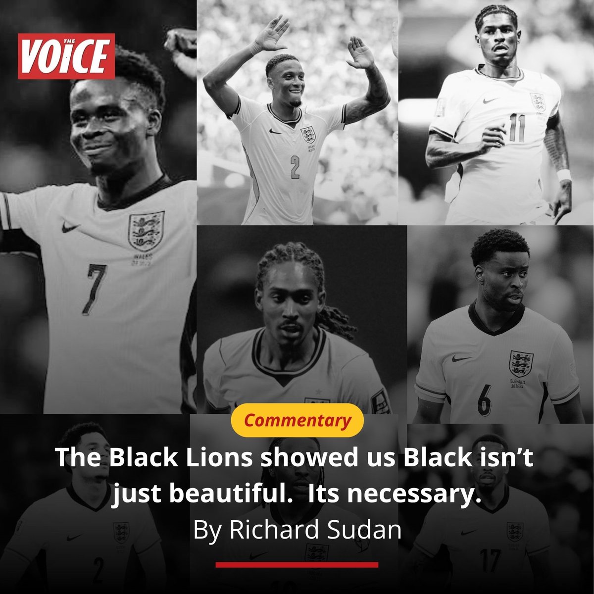 TheVoiceNews's tweet photo. #yourVoiceMatters   #VoiceOpinion

Black Lions showed us Black isn’t just beautiful. It’s necessary

In a time of so much political uncertainty our Black players offered us inspiration and perhaps, dare I say it, reminded us that another world is possible.

➡️https://t.co/qviXYzq55W

By @richardsudan