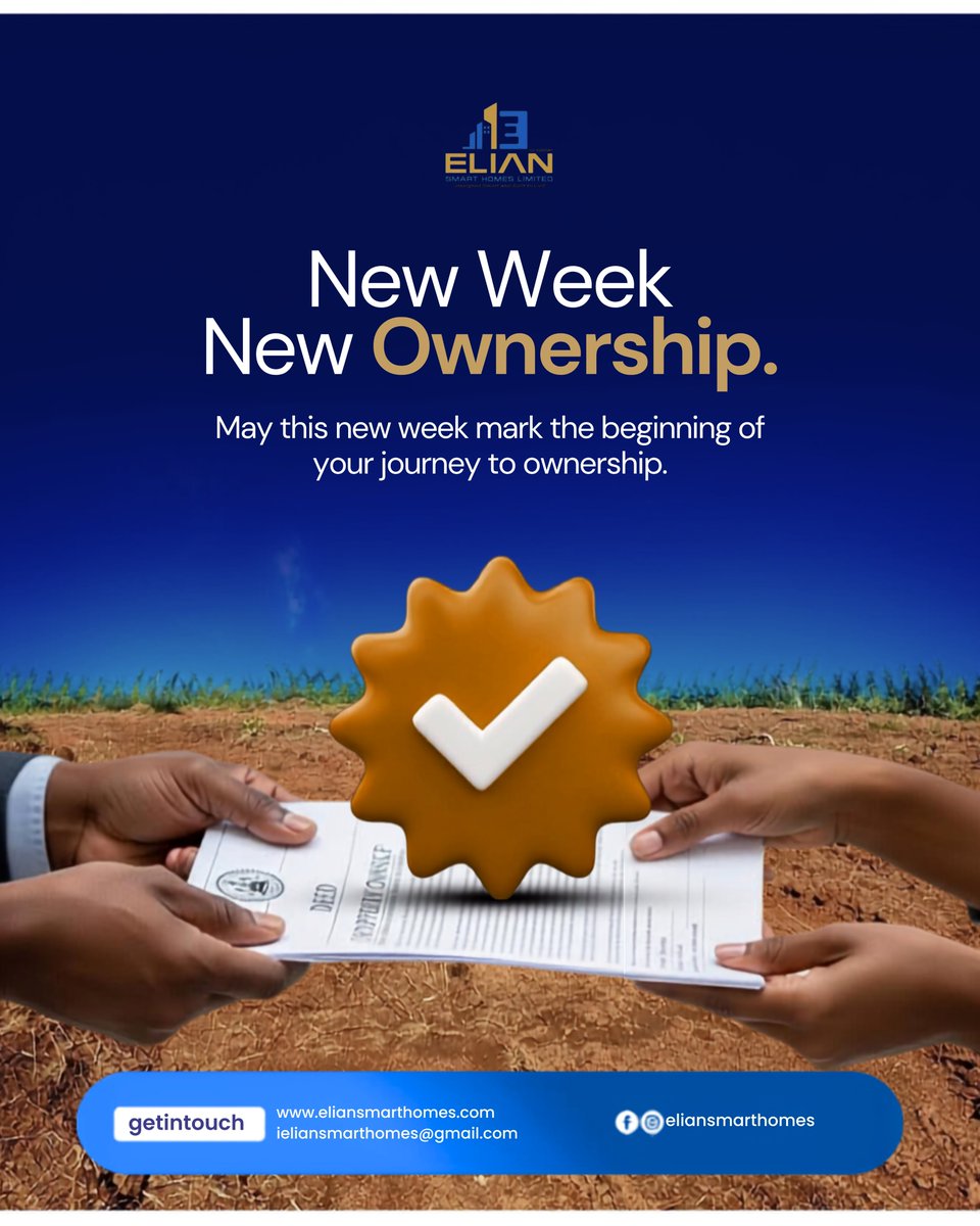 Eliansmarthomes's tweet photo. New week, new ownership. 🏡✅
Every deed starts with a decision. Make this the week you make yours.
📍 https://t.co/aXCM7qxqwV
#ElianSmartHomes #NewWeekNewGoals #PropertyOwnership https://t.co/pjSlYuT58B