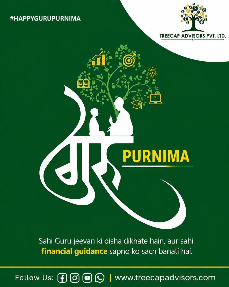 treecapadvisors's tweet photo. Behind every successful journey is someone who showed the right path.

Happy Guru Purnima from Treecap Advisors

📞 98250 27370 

#treecapadvisors #guru #happygurupurnima #finance #fyp https://t.co/ZAMZYdBJkO