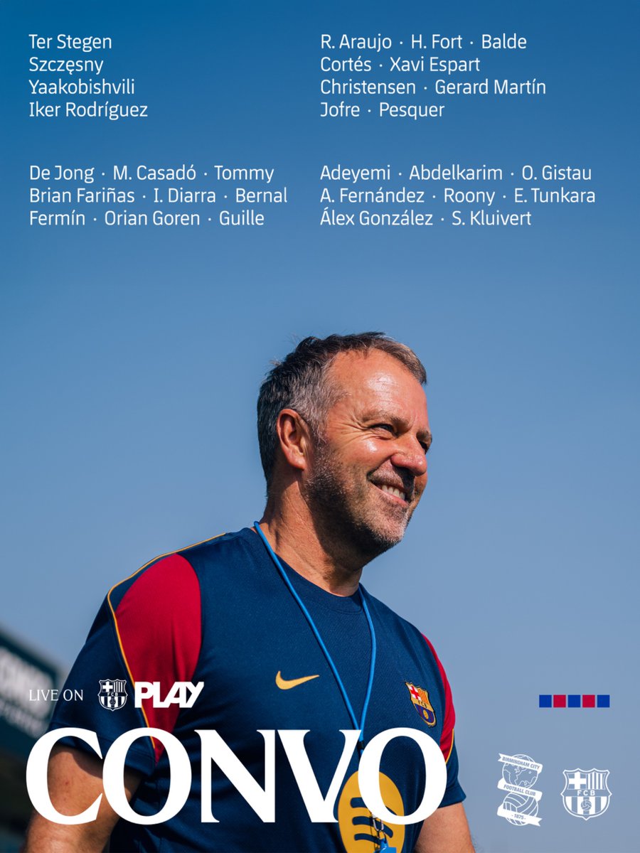 BarcaUniversal's tweet photo. 🚨 OFFICIAL: Squad list for the trip to the UK. https://t.co/CKBHt8AxZi