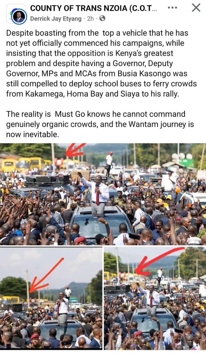 nigelgoddy's tweet photo. Surprisingly! A governor attending Ruto's event in Amagoro but he was live streaming Linda Mwananchis' events in Bungoma county. https://t.co/lXBBRoq9NJ