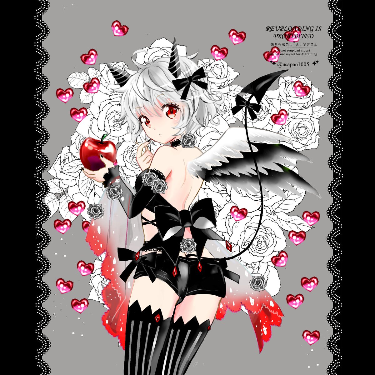usapan1005's tweet photo. #一次創作　
#oc 
悪魔の女の子🍎 https://t.co/T0CwRn4f3u