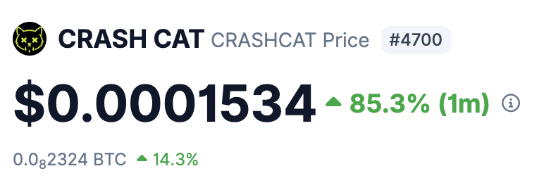 CrashCatToken's tweet photo. Rebrand ✅
ty @coingecko

who're ready for next phase? 🔥 https://t.co/PSXpTHSbVK