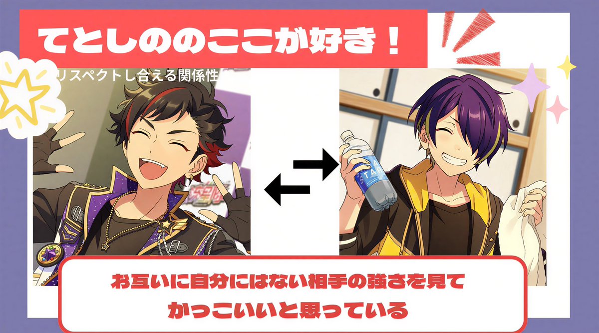 koshimaru_tn2's tweet photo. 友達への布教用に作ったてとしのプレゼンの供用　デザイン気に入ってた(ᴖ ̫ᴖ  )♪ https://t.co/8TrhQc05xq
