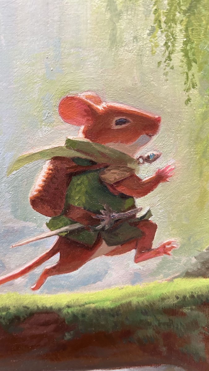 devinplatts's tweet photo. I did an A3 size reproduction in oils of my Magic: The Gathering card, Brave-Kin Duo. It was really fun to do, and I feel like traditional media elevates the cozy vibe of the Bloomburrow universe.
AD for the OG: Zack Stella https://t.co/GYQhTPOyZH