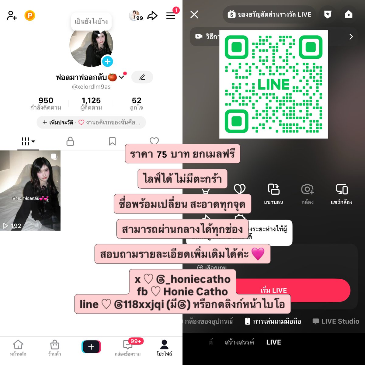 _honiecatho's tweet photo. แอค tiktok 🫶🏻 ˚ ช่องละ 75 
𓂂 เชื่อมเมล ยกเมล 
𓂂 ไม่มีตะกร้า ไลฟ์ได้
𓂂 ไม่มีละเมิด ไม่��ีตำหนิ
𓂂 เปลี่ยนแนวได้ทุกแนว ชื่อพร้อมเปลี่ยน
𓂂 มีพร้อมส่งเยอะ สอบถามเพิ่มเติมได้ค่ะ

#ขายtiktok  #ขายแอคติ๊กต๊อก #ขายแอคtiktok #ขายแอค #ขายติ๊กต่อก 
#ขายติ๊กต๊อก #ขายTiktokราคาถูก https://t.co/JH0ixVI4BO