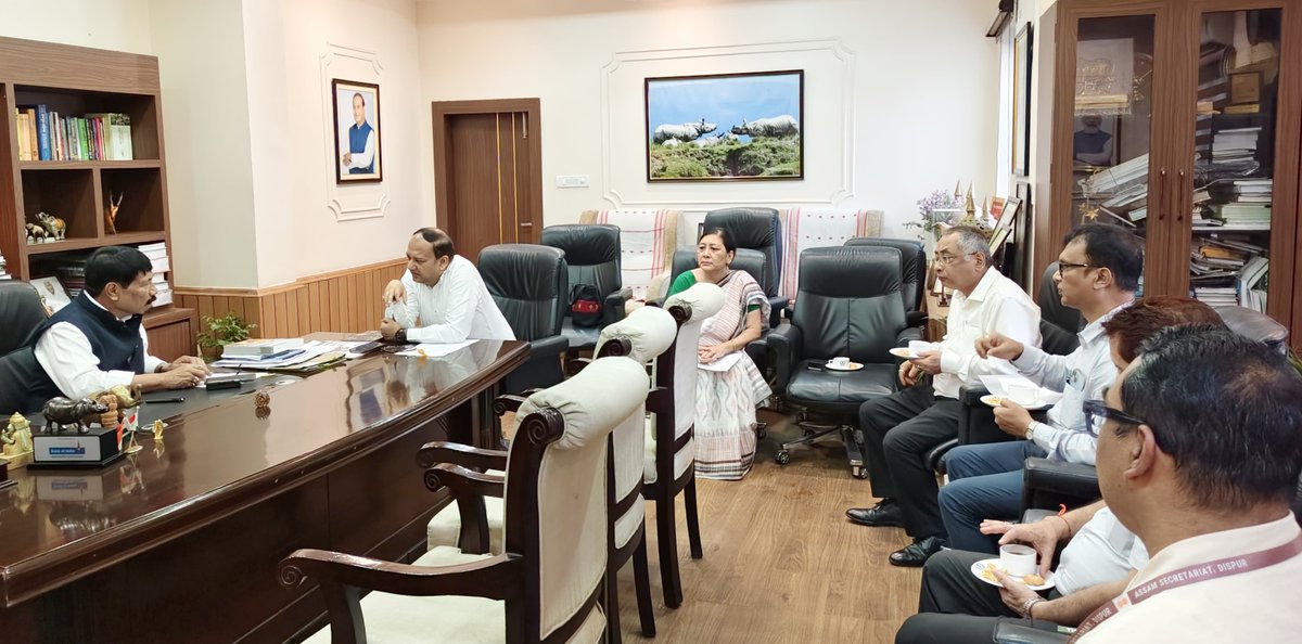 ATULBORA2's tweet photo. I held a meeting at Janata Bhawan with senior officers of the Excise Department and the Border Protection & Development Department.

During the meeting, I conducted a detailed review of the various ongoing works under both departments and issued necessary directives to the concerned officers.

The meeting was attended by Excise Commissioner Secretary Shri Virendra Mittal, Secretary Smt. Neera Daulagupu, Commissioner Shri Jitu Doley, along with other senior officials.

Officials present from the Border Protection & Development Department included Director Smt. Shubhalakshmi Deka, Consultant Shri Dasharath Deka, and other officers.