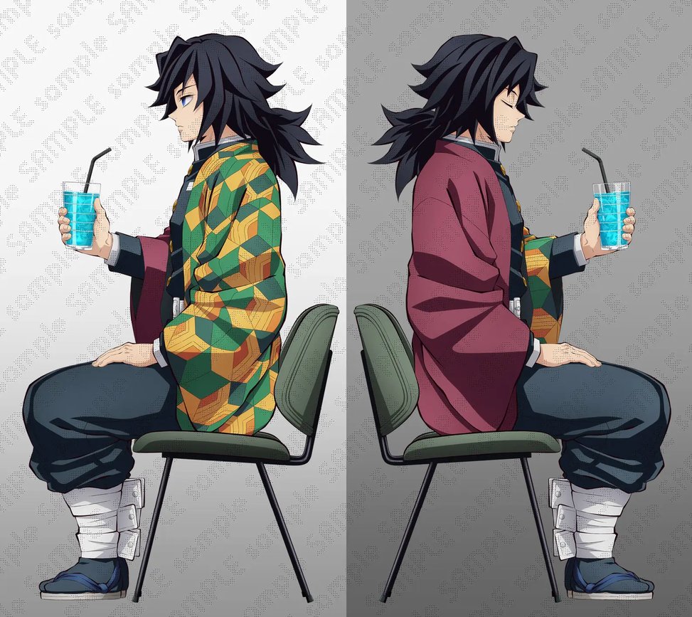 ufotable's tweet photo. ＜描き下ろしイラストご紹介②＞
オープン第一弾となる8月の竈門炭治郎・冨岡義勇の新イラスト全3枚、

続けてご紹介するのはこの2枚
お店に来店したキャラクターを表情とともに描いた両面イラスト
「竈門炭治郎」「冨岡義勇」

両面イラストのままグッズなどでお届けしていきます。 https://t.co/rw7FXdxh8s