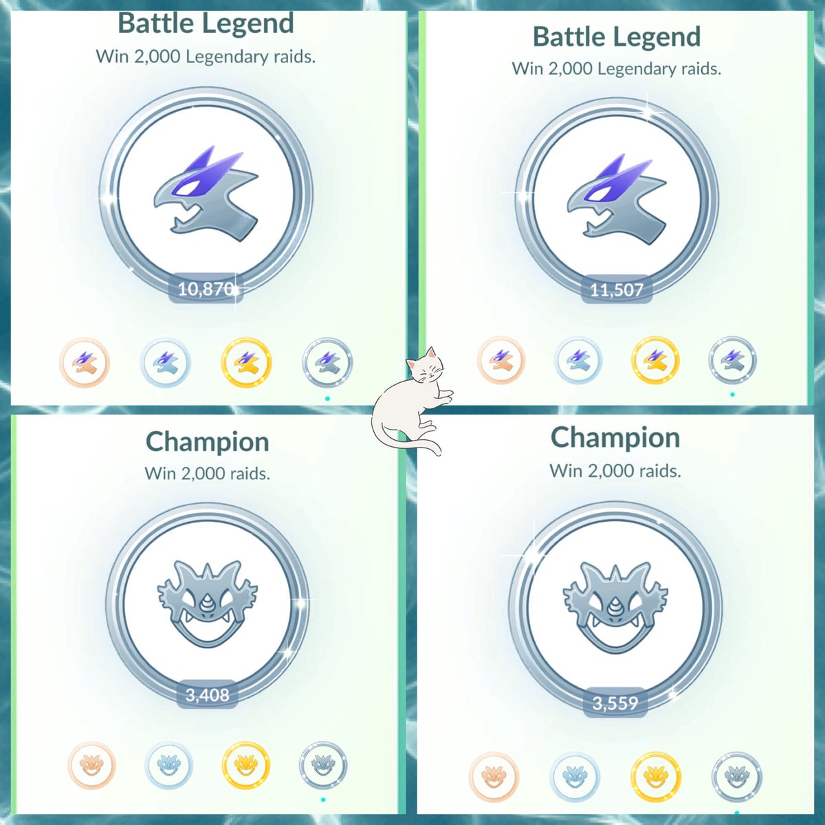 OnlyVibesRy's tweet photo. Makeup gofest day 🔅

Managed to start the day yesterday with a shundo Mewtwo on the first raid ✨

Total raids including remotes - 637 T5 raids, 151 non-T5 raids 

Thank you for all the invites/piggybacks as usual 💕 https://t.co/yHH1M3WGl4