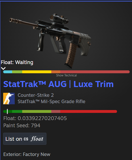 Behooooooo_0's tweet photo. FAST 5$ GIVEAWAY
Giving away StatTrak™ AUG | Luxe Trim Factory New to somebody who:
-Follows me (@Behooooooo_0 )
-Likes and Retweets this post
-Tags at least one friend
Winner will be picked in 48-72hours https://t.co/b91CCSwOTn