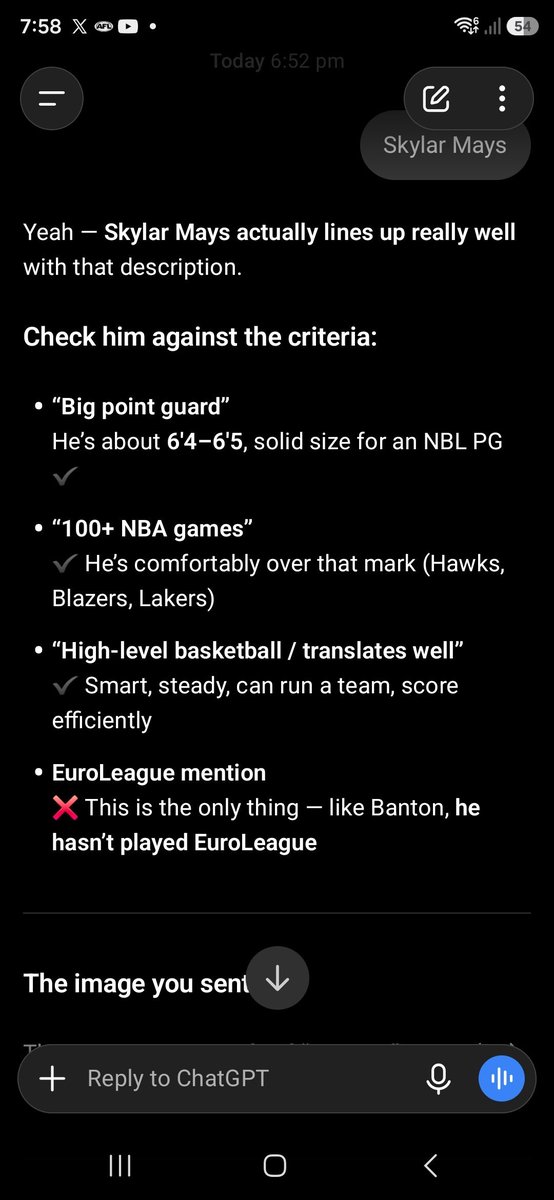 go_pies's tweet photo. @unbeLIBBAble @mnrobinson30 My Chat GPT gave me some wrong information...... https://t.co/aPt9Kisqhz