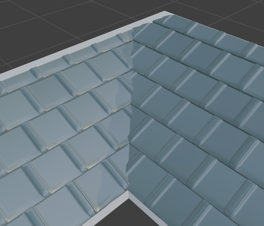 cera_arch3d's tweet photo. 谷の問題もクリア！
谷は板金だったりするから結局手作業になるんだが😅

#Blender #b3d #Blenderアドオン #建築パース #和瓦 https://t.co/dsBuADRrD1
