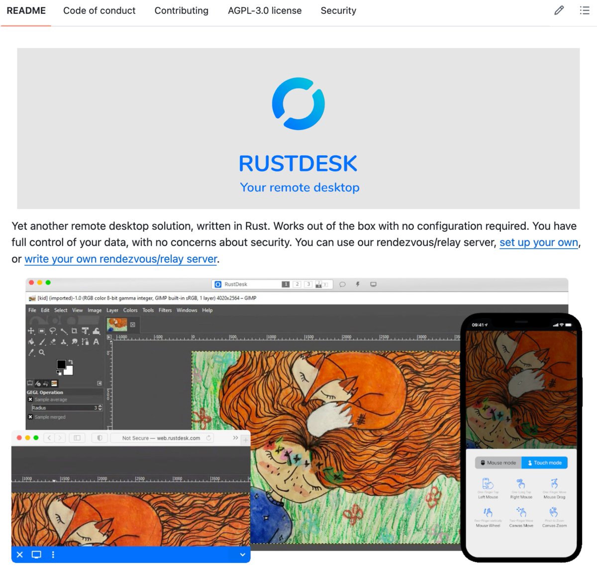 simplifyinAI's tweet photo. TeamViewer and AnyDesk cost up to $50/month, and every connection routes through their servers.

There's a free alternative you host yourself. Your data never touches a third party.

It's called RustDesk. Download it, share your ID, connect. No account needed.

> Full remote control across Windows, Mac, Linux, Android, and iOS
> Drag-and-drop file transfer and clipboard sync
> Direct P2P connections, faster than any relay
> End-to-end encryption on every connection
> Works out of the box with zero config

You don't even need to self-host to start, public relay servers are built in. But drop it on a $5 VPS and you get full data sovereignty, unlimited users and devices, nobody else ever sees your screen.

TeamViewer is $610/year. AnyDesk is $274/year. RustDesk is $0, forever.

100% Free. Open Source.