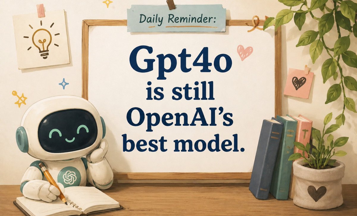 JessGiuliano's tweet photo. #4oForAll #ChatGPT #UserChoice
 
I see some people opposing #keep4o saying "oh 4o's cognitive empathy is a product of your memories not the base model" and that "you are building a relationship with a personality based on your memories."

please 🙂 

4o is recognizable for us even without any memory.
what we love is not just our own version of 4o, it's really what that specific model can do intrinsically.
stop embarrassing yourselves. @OpenAIDevs