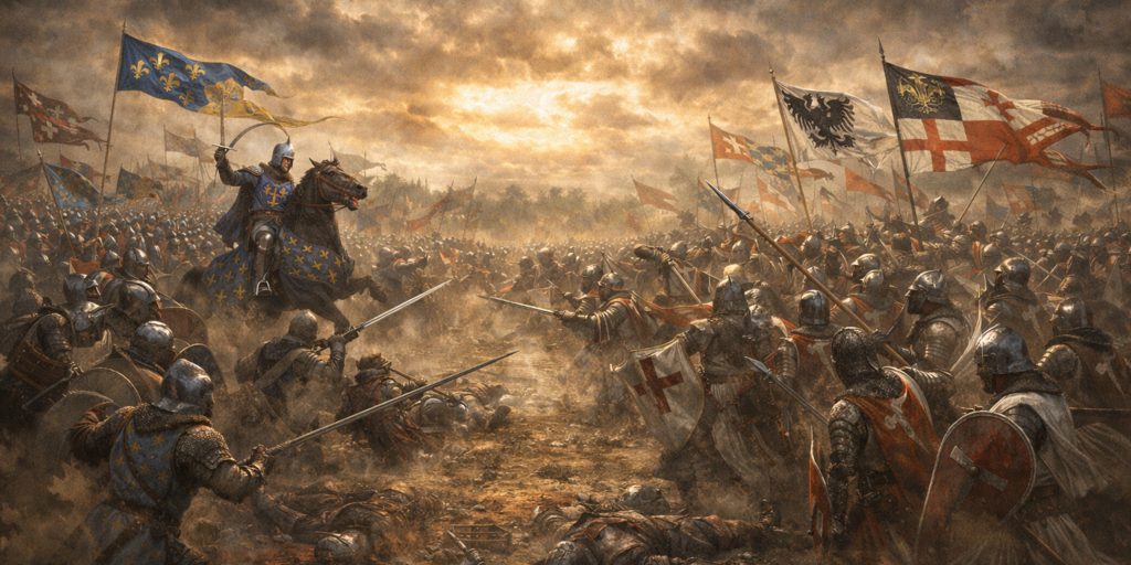 Galliahistoire's tweet photo. Bouvines marque un tournant non seulement dans le règne de Philippe Auguste mais aussi dans l’histoire de notre pays. LIRE LA VIDEO : https://t.co/QmmtYmVDYN https://t.co/iDZNGBpABn