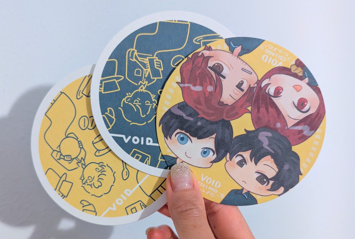 keta_yongou's tweet photo. VOID自陣でコラボカフェした🍳
みんなの好きな食べ物やフレーバーでやったシーンからメニュー考えて作って撮影し、私はコースターも作った✌️
結構それらしくなったんじゃなかろうか…☺️✨　楽しかった！ https://t.co/ruUq4ALxh9