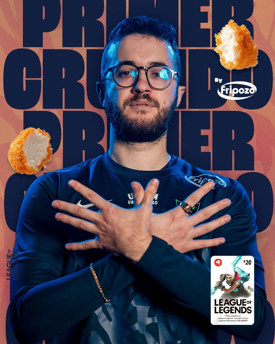 UCAM_esports's tweet photo. EL PRIMER CRUJIDO by @fripozo.
Comenta en qué minuto y segundo exacto haremos la primera baja del primer mapa del partido contra GIANTX de @LESESPORTS.
El ganador y/o el que más se acerque se llevará 20€ en RPs.
#Elprimercrujido #GoUCAM https://t.co/CXYFJ8Pk3c