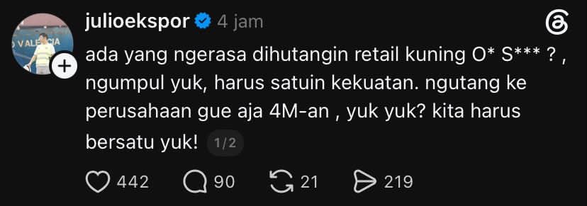 LambeSahamjja's tweet photo. pantesan kemaren banyak banget sale di oh**** ternyata karna ini https://t.co/zq62GjpqIB