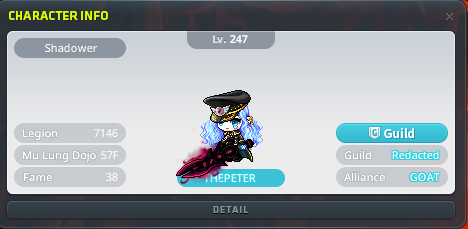 KohPaxson's tweet photo. Since I am new in X before getting into topics on maple story let me formally introduce myself.
I am Paxson and i am not a whale most likely a mini one. (117m CP shadower)
but at least i have a fair share in contribution in game with the upgrades i have.
@MaplestoryU #MaplestoryU https://t.co/v5XXfnAmFi