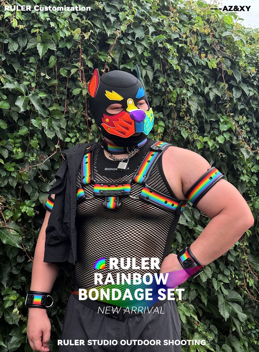 xiongyin1994's tweet photo. ✨RULER工作室新品上架啦
彩虹🌈束缚套装上新9折，含项圈，手环，脚环，臂环，胸带，有彩虹黑与彩虹白供选择，我们使用柔软舒适有弹性的氯丁材质，非常适合需要长时间佩戴玩耍玩家，提供束缚感却又不硌皮肤！
淘宝店铺搜索RULER工作室
⚠️抽奖
关注转发评论点赞
抽3位赠送项圈，抽1位赠送彩虹束带全套😍 https://t.co/R2v2fq3qt4