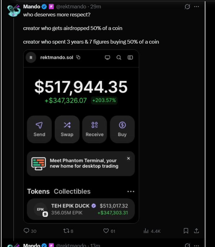 ForestManSol555's tweet photo. this is the guy pushing epik coin

redevving and sending fees to his wallet.

his wallet 5UQTYxNrYZJrGJqr93yz6UFM5frMWkqHJbJEXFMAgLDa https://t.co/JVg7vB7yxc