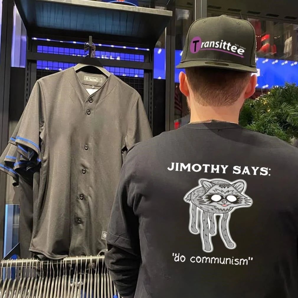 transitteestore's tweet photo. Jimothy Says Do Communism Raccoon Meme Funny Shirt
Bring viral meme energy everywhere with this hilarious Jimothy raccoon tee.
 Buy Now: https://t.co/GtpDipjuAm
#Jimothy #Raccoon #FunnyMeme #Humor #TransitTee https://t.co/j9PVsB5vdp