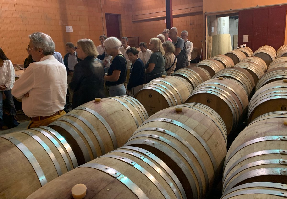 JMCambaceres's tweet photo. Rencontres d’été. Phase 2, visite du chai de Coopérative #LaGravette et dégustation. Explications par un professionnel, surtout 7 vins primés en 2026 et vins pris par @Elysee (@picsaintloup: #VignesHautes, #Gravétissime, #Intégrale). Achats. Départ délégation pour #masMathieu. https://t.co/xaVfPtBsYE