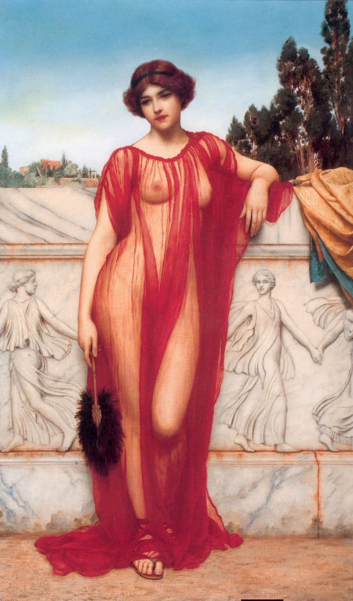altamas87's tweet photo. John William Godward (British, 1861–1922)
Athenais
1908
oil on canvas
101 × 61 cm 
Private collection https://t.co/T1e0jEhKc6