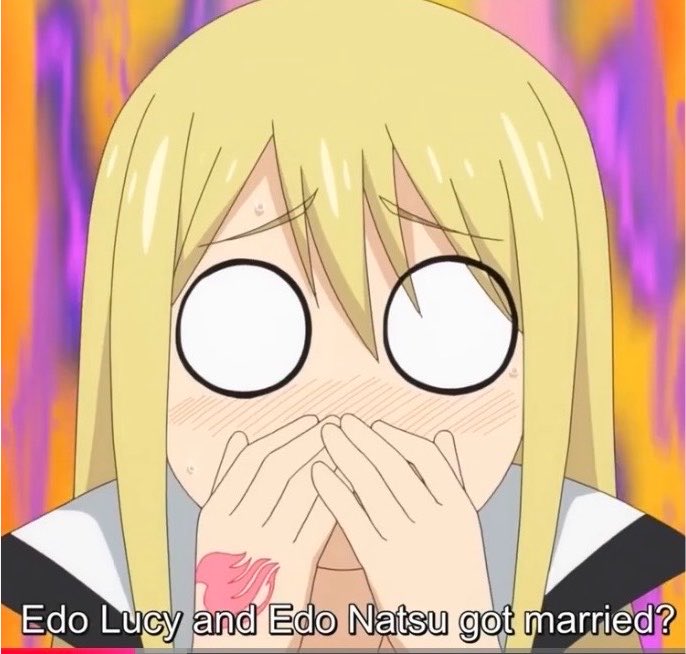 briietta's tweet photo. the amount of times lucy blushes whenever someone brings up natsu... and y’all needed mashima to tell you they had feelings for each other? 😭 https://t.co/QqtsGxHFmy