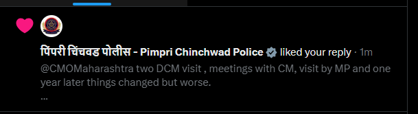 Langdaghoda's tweet photo. @FITEMaharashtra @CMOMaharashtra @Dev_Fadnavis @PCcityPolice @CP_PCCity @PavanjitMane1 @aparanjape @ashinde72 @HIAPune @MegapolisResdnt @BRAVE_Hinjawadi @HEART_PUNE @WagholiHSA @MahaDGIPR @sudhirmehtapune @OfficialPMRDA Thank you @PCcityPolice for liking this, I know you are with us in helping citizen to go to their homes safely and on time, but we need infra push to make betterment in the life of citizens and for the places of high economic activity and importance. https://t.co/h2aZa51bEX