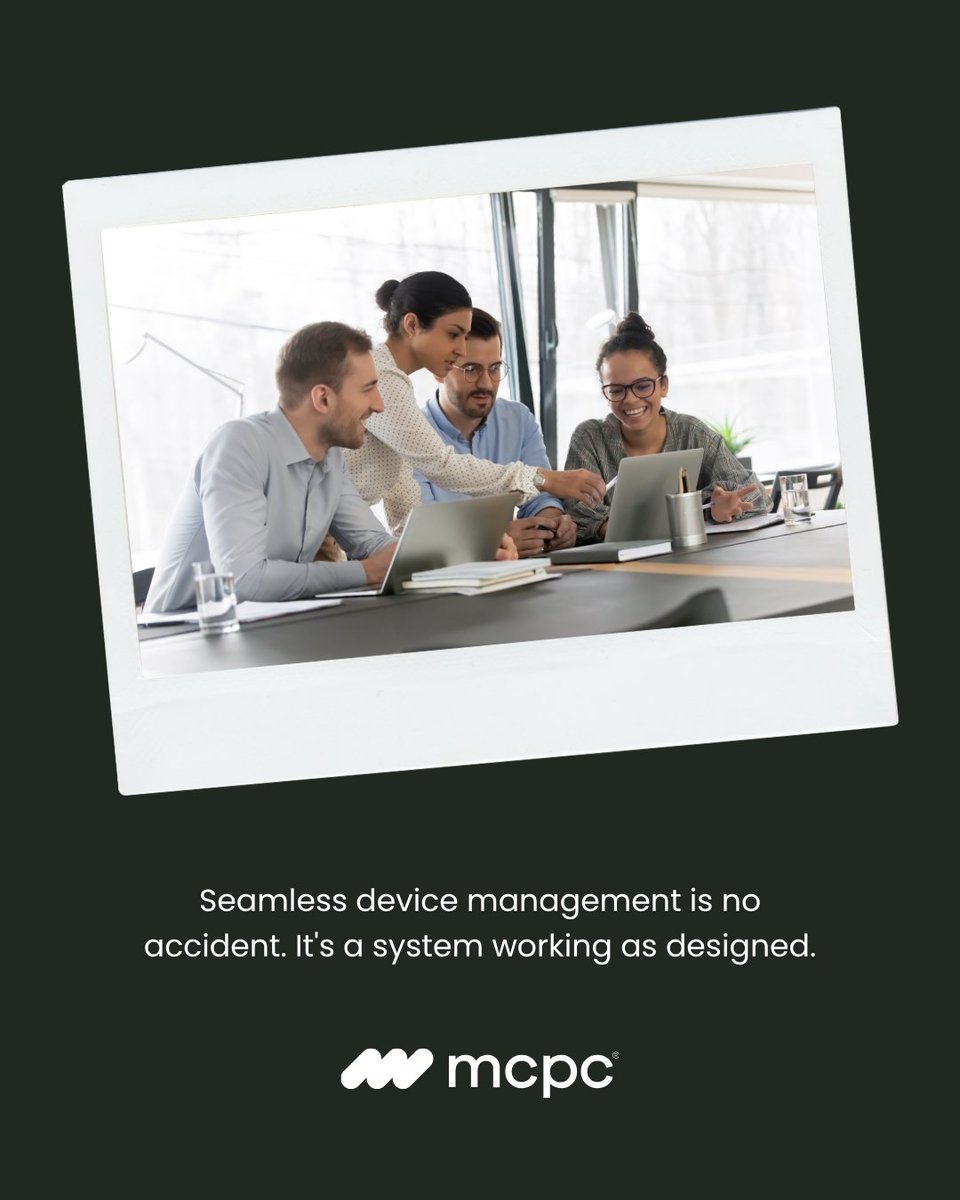 MCPCinc's tweet photo. When device management works, it's invisible.

New hires hit the ground running. IT isn't buried in reactive fixes. Every device accounted for from deployment through retirement.

That's a connected operating model — not a set of separate functions. Article in comments → https://t.co/ujBJxUfovl