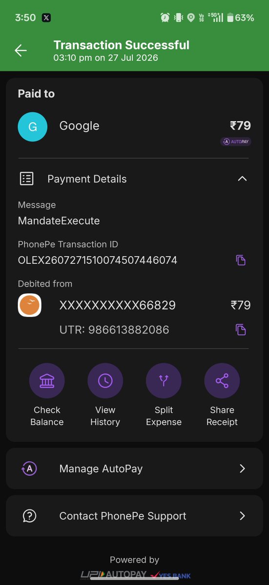 No1_Lazy's tweet photo. Hello @Google @GooglePlay @GoogleIndia @sundarpichai 
My amount is auto debited even after cancelling my meta membership 
Please refund my amount https://t.co/c1X6dL9u4V