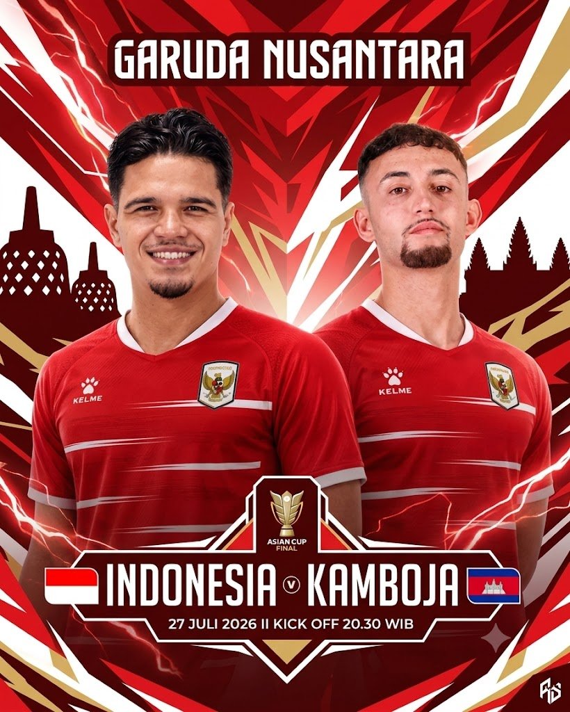 ZeeMoonTV_Link's tweet photo. 📣 𝐌𝐚𝐭𝐜𝐡𝐝𝐚𝐲 𝟏 ASEAN Championship 🔔

Indonesia 🆚 Cambodia
🕰 𝐓𝐎𝐍𝐈𝐆𝐇𝐓 | 20.30 WIB
🏟 Pakansari Stadium https://t.co/XU4bBLDdwk