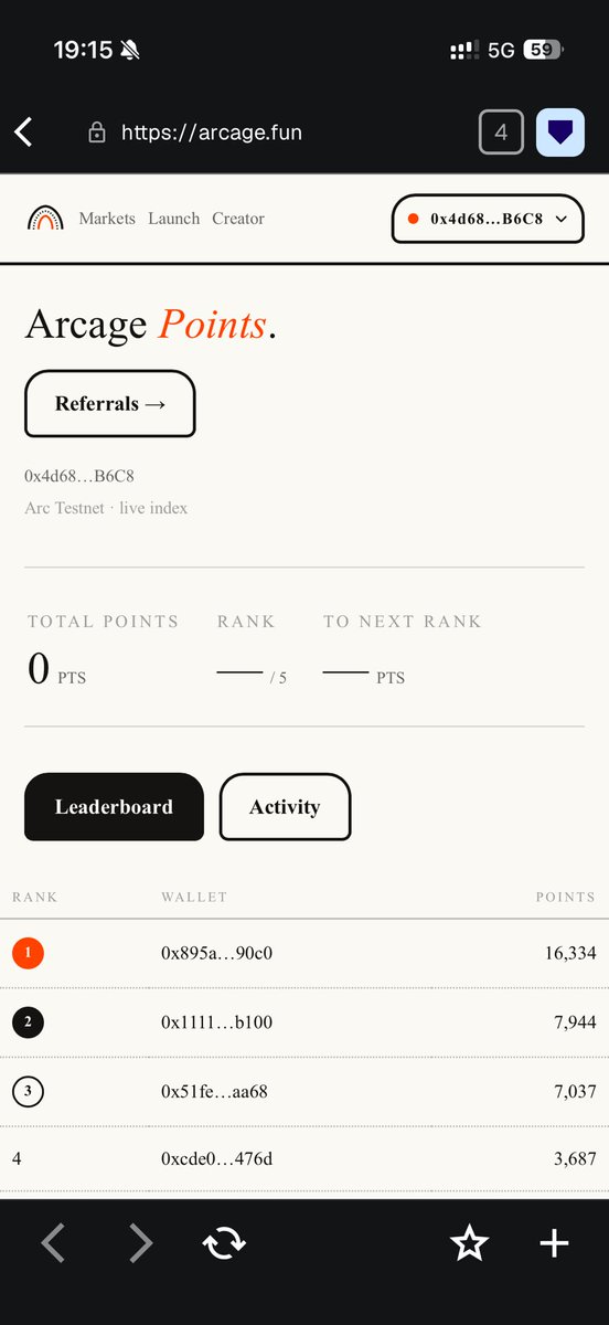 heyproject7's tweet photo. Now it’s @arc time. @arcagefun has just launched the testnet for USDC-paired launchpad on Arc, and you can begin to collect points 🔥 https://t.co/ABd6m1ol9C