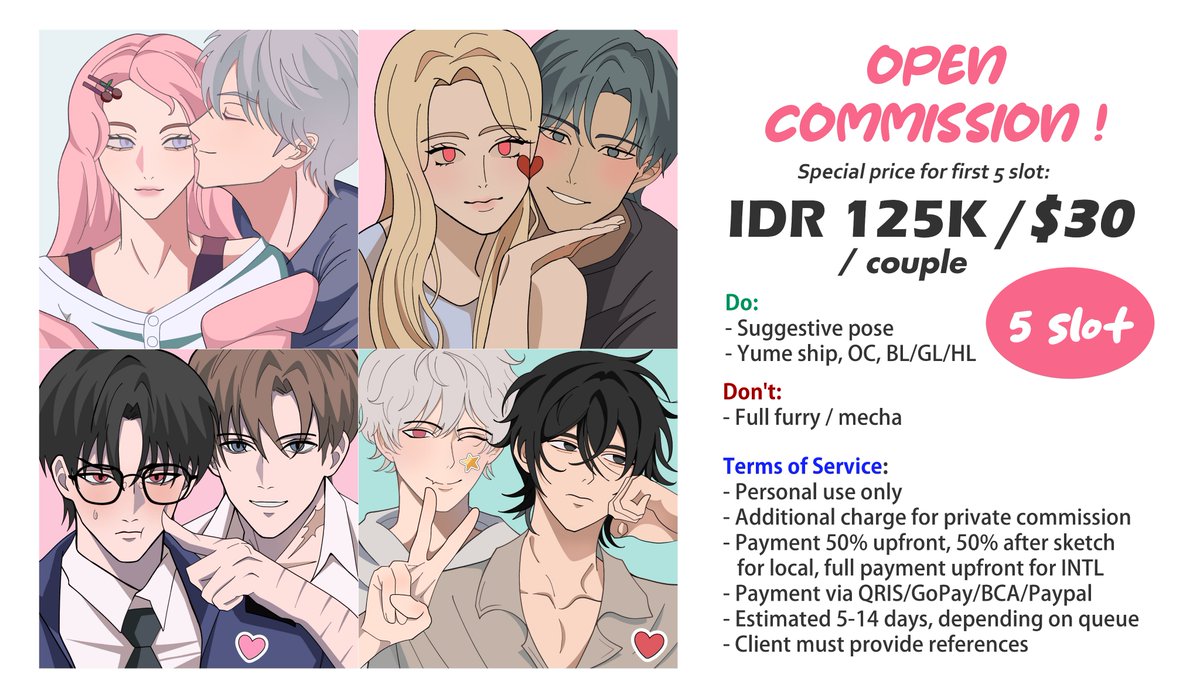 astreferous's tweet photo. [♡ and ⟳ are appreciated!]

OPEN COUPLE COMMISSION

hi! I'm opening comms because I need extra funds to cover my family's basic necessities/bills..

tos: https://t.co/LSLhkHc2Gt

feel free to knock my dm if you're interested/have any questions, thank you! https://t.co/DSju6Bj5nS