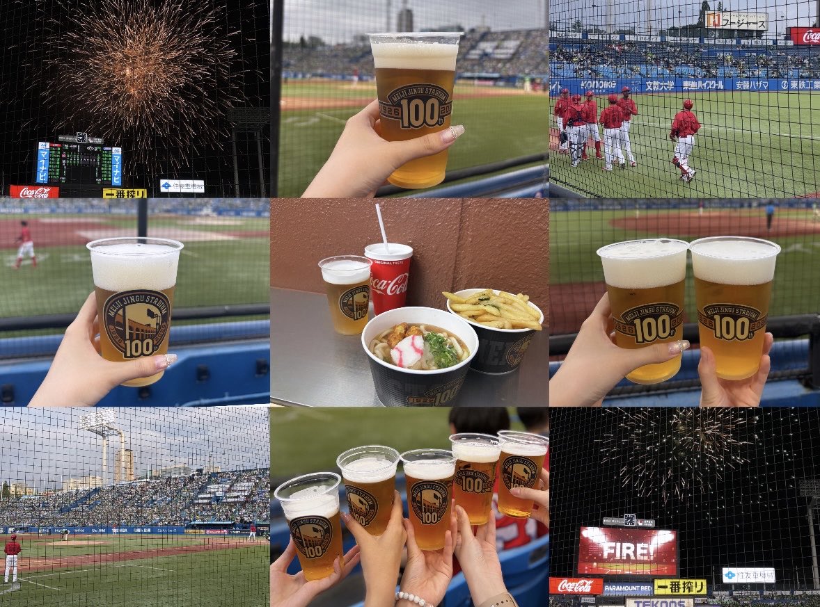 cskry_'s tweet photo. 神宮🍻部(^-^)V💕 https://t.co/qf89r0A8eL