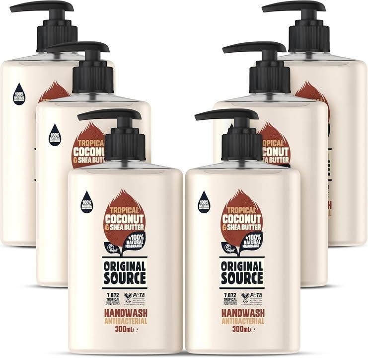MoneyRobinUK's tweet photo. £6! Original Source Coconut and Shea Butter Handwash, antibacterial and great for moisturising! Grab this multipack! https://t.co/ZRwWsPjilM #AmazonDeals #DealsUK #ad https://t.co/N71efuSidk