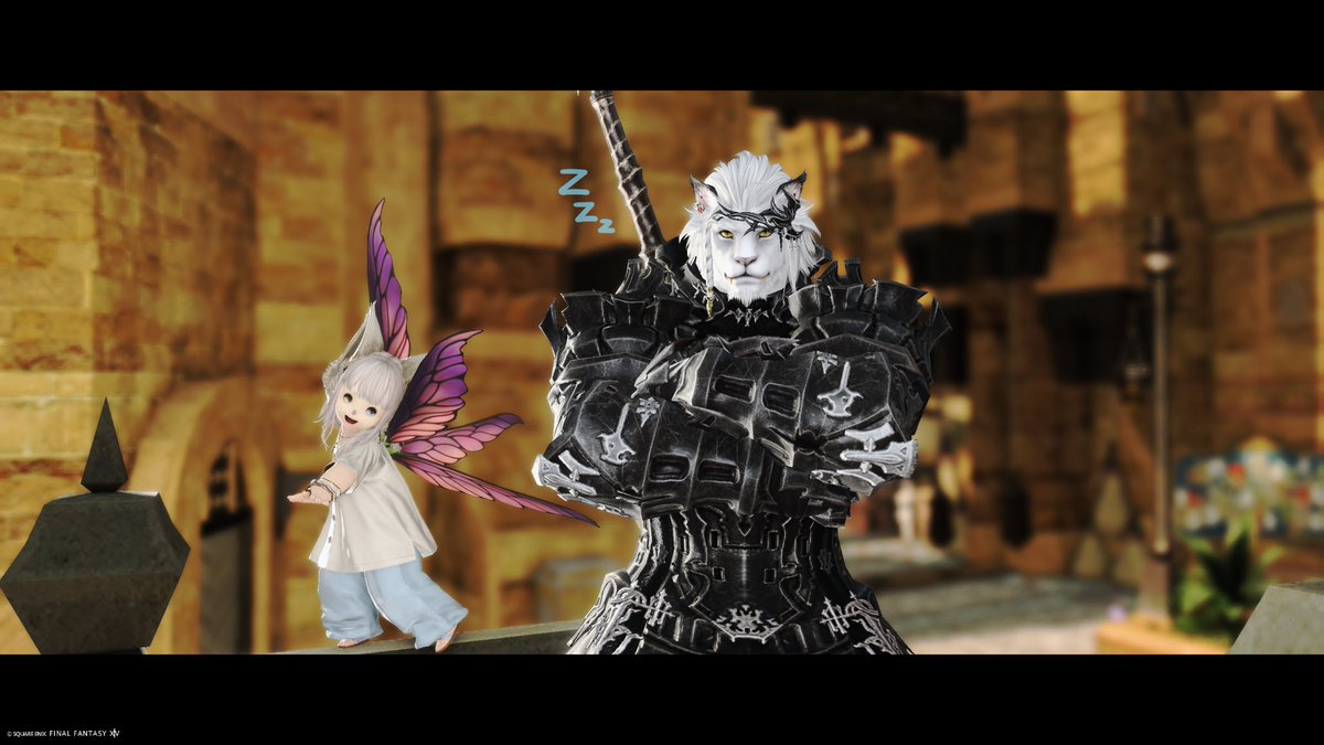 komachanrip's tweet photo. 絶まえの仮眠モフモフ🦁💤
野良でパッチ内クリア大変そう頑張れ〜
 #FF14  #ララフェル  #ロスガル https://t.co/yEerhVjHed