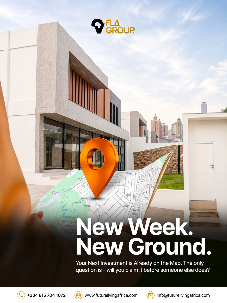 FUTURELIVINGAFR's tweet photo. Every plot already has an owner in waiting. The question is whether that's you -or someone who moved faster.

Investors are already dropping pins on land in corridors that will look like Lekki and Gwarinpa did before everyone noticed.

DM us 'MAP' and let's talk. 👇 https://t.co/uRUhufQFlN