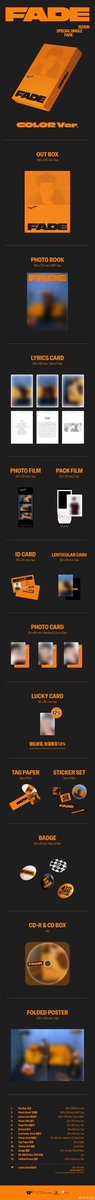OhSehunGlobal's tweet photo. FULL ALBUM DETAILS OF SEHUN'S FADE (失重色) 🖤🧡

Xunqis are you ready for the pre-order period?? Let us express our love and support for Sehun.

#세훈 #SEHUN #SEHUN_SOLO https://t.co/Eih7xJP1Qo