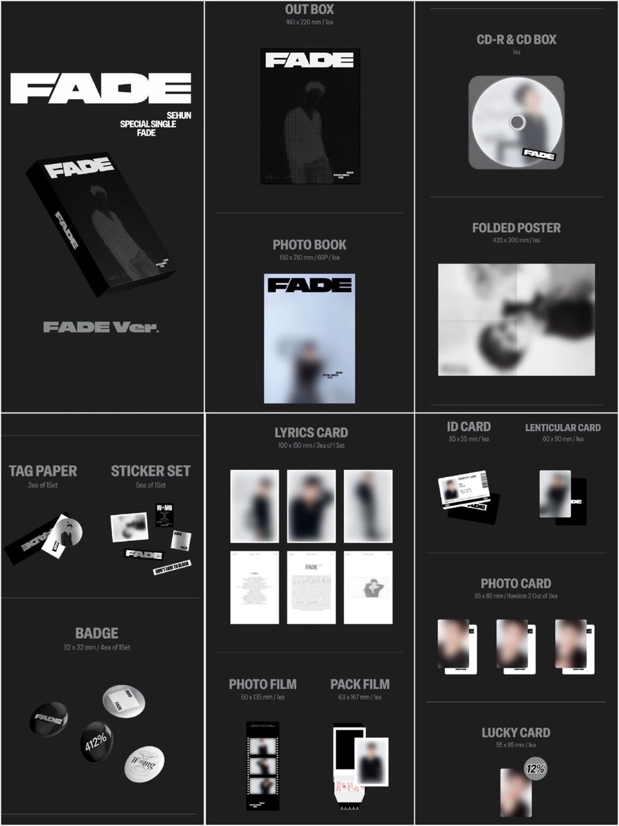 kimleeplay's tweet photo. 📌 รายละเอียดอัลบั้ม #SEHUN “FADE”

ㅡ มีทั้งหมด 2 เวอร์
🖤 FADE ver.
🧡 COLOR ver.

ㅡ ประกอบด้วย :
✔️ Photobook 60p
✔️ CD-R 1 แผ่น
✔️ Folded Poster 1 ใบ
✔️ Lyrics card 3 ใบ
✔️ Photo Film 1 ใบ
✔️ Pack Film 1 ใบ
✔️ ID Card 1 ใบ
✔️ Lenticular Card 1 ใบ
✔️ Photocard 2 ใบ (สุ่มจาก 3)
✔️ Tag Paper 3 ชิ้น
✔️ Sticker set 5 ชิ้น
✔️ Badge 4 ชิ้น
✨ Lucky Card 1 ใบ