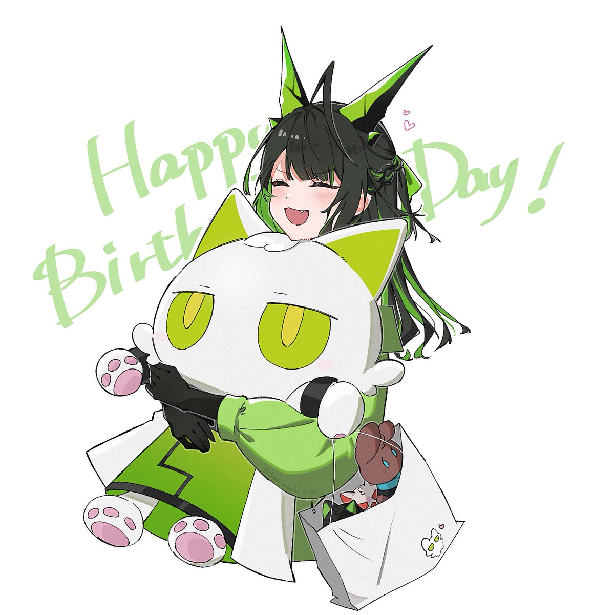 yomo_mochi3190's tweet photo. Mon3tr 誕生日おめでとう！🐈‍⬛💚（大遅刻） https://t.co/yQVaNfEh2r