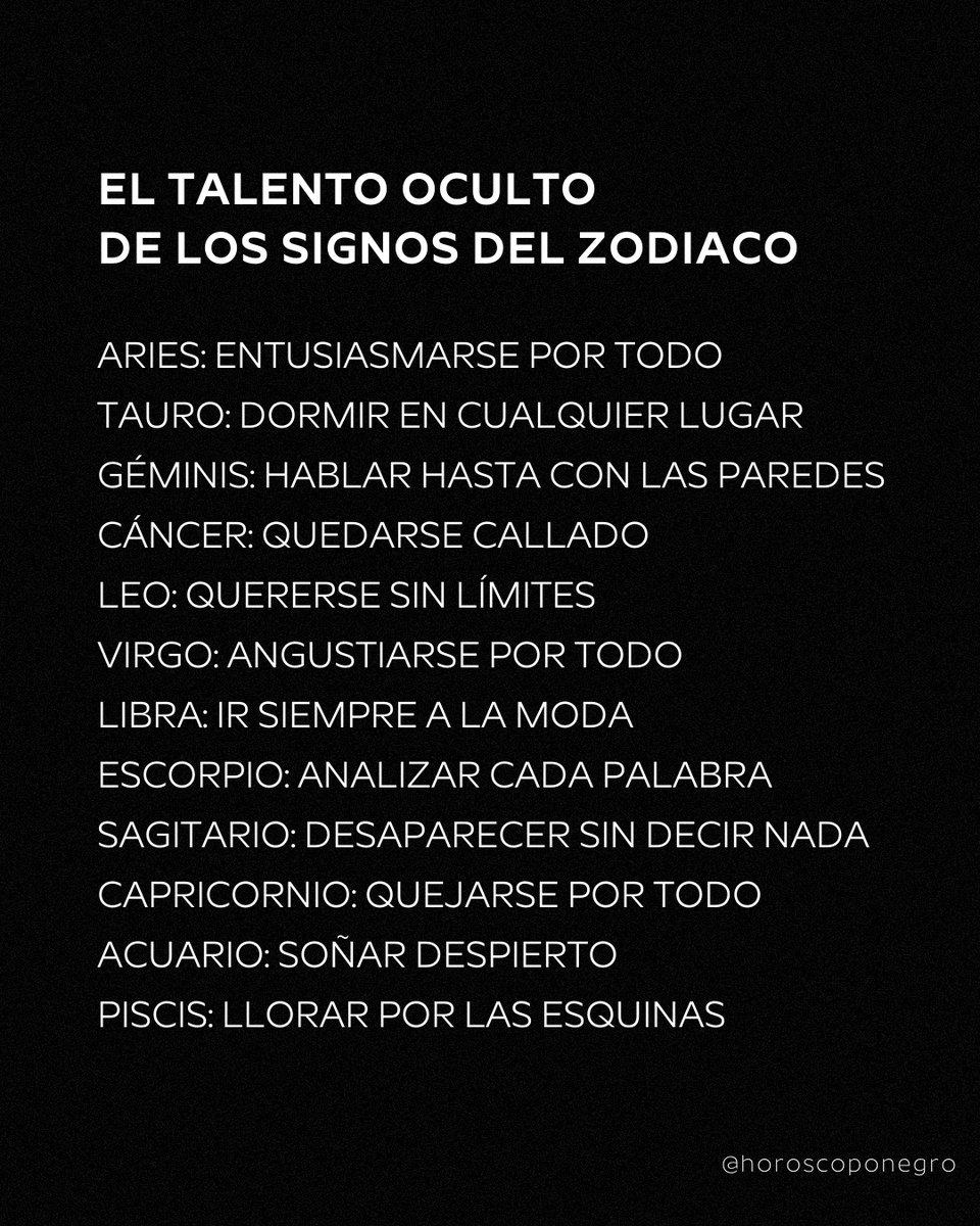 horoscoponegro's tweet photo. ¿Tienes algún otro talento oculto? ✨🔮 https://t.co/6XyFHmkuAY