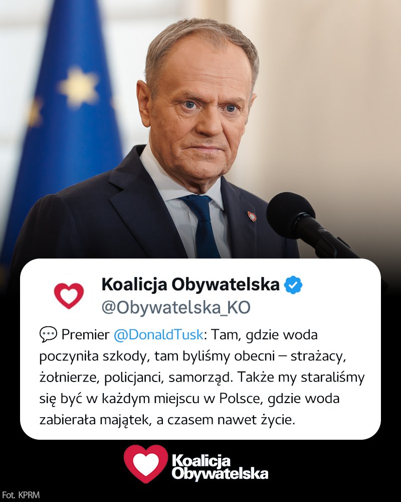 Obywatelska_KO's tweet photo. 💬 Premier @DonaldTusk w #Głuchołazy 👇 https://t.co/6VF1PwMH5t
