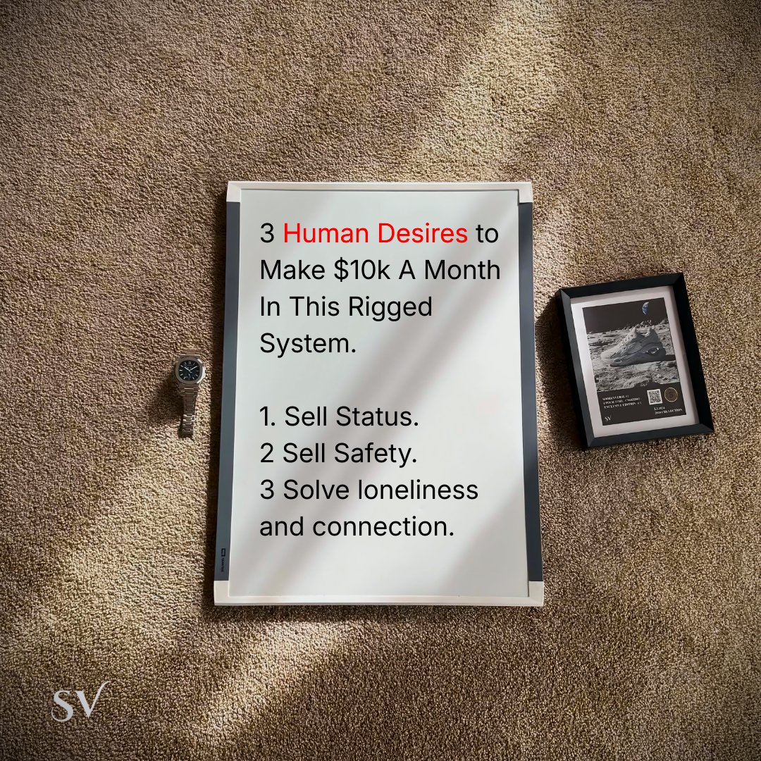 shooinverse's tweet photo. 3 Human Desires To Make $10k Per Month In This Rigged System. https://t.co/9iFJUo51ej