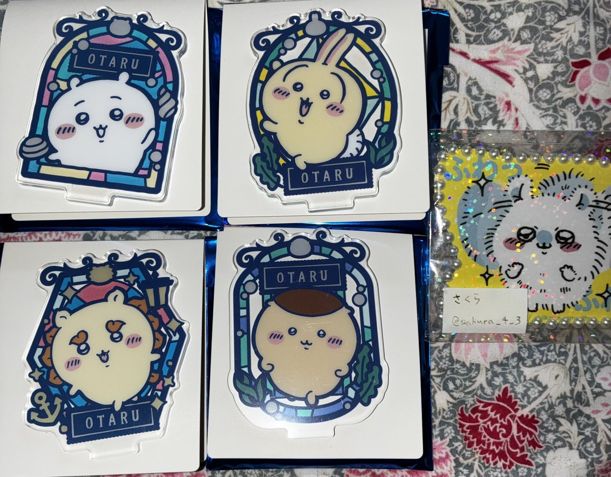 sakura_4_3's tweet photo. 【譲渡】ちいかわもぐもぐ本舗 ステンドグラス アクリルスタンド アクスタ

譲 ちいかわ、うさぎ、シーサー、くりまんじゅう

求 550円+送料

郵送希望 https://t.co/eiB9RNZavU