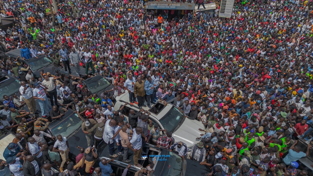 HonWamboka's tweet photo. The mighty people and hardworking traders of Chwele sent a clear and unmistakable message to Kenya: the time for people-centred leadership has come. The overwhelming love, thunderous reception and unwavering solidarity shown to our son H.E Edwin Sifuna and the Linda Mwananchi movement are a testament that the winds of change are sweeping across our nation. 

To our brave daughter, Naliaka, who held onto a tree for over 17 hours as she patiently waited to welcome us and demonstrate her unshakable belief in our mission, your courage, sacrifice and steadfast conviction touched every heart and symbolised the hope of millions of Kenyans yearning for a better future. 
#SisiNdioSifuna 
#LindaMwananchi