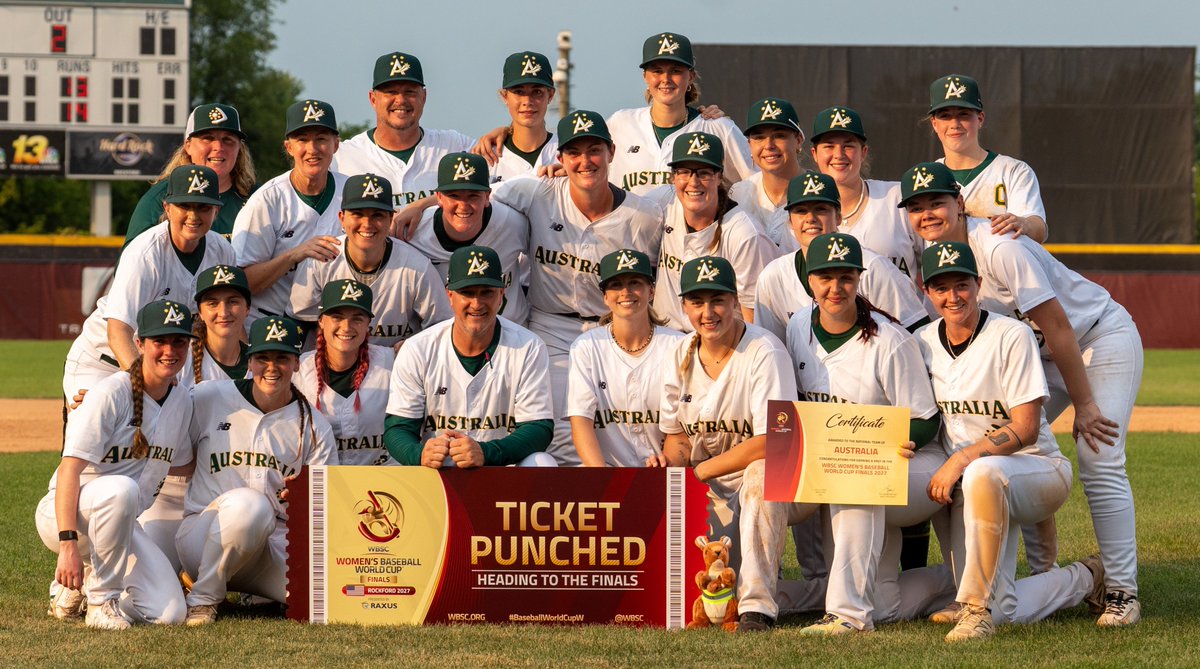 WBSCPresident's tweet photo. Congratulations to USA, Australia and Canada on booking their places at the WBSC Women's Baseball World Cup Finals 2027 in Rockford.
We look forward to seeing which other three teams will advance from Group Tainan next month.
#BaseballWorldCupW https://t.co/c3IOmGgokJ
